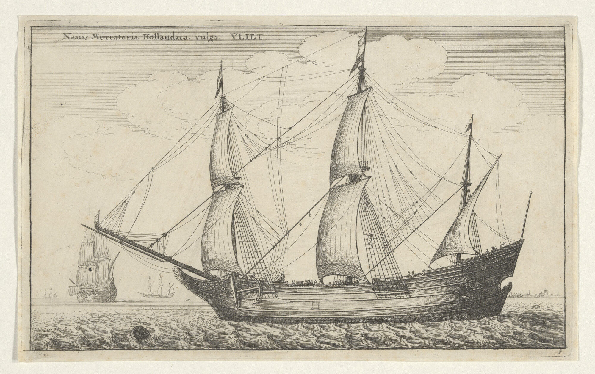A.0149(0158); Prent van een fluitschip; prent