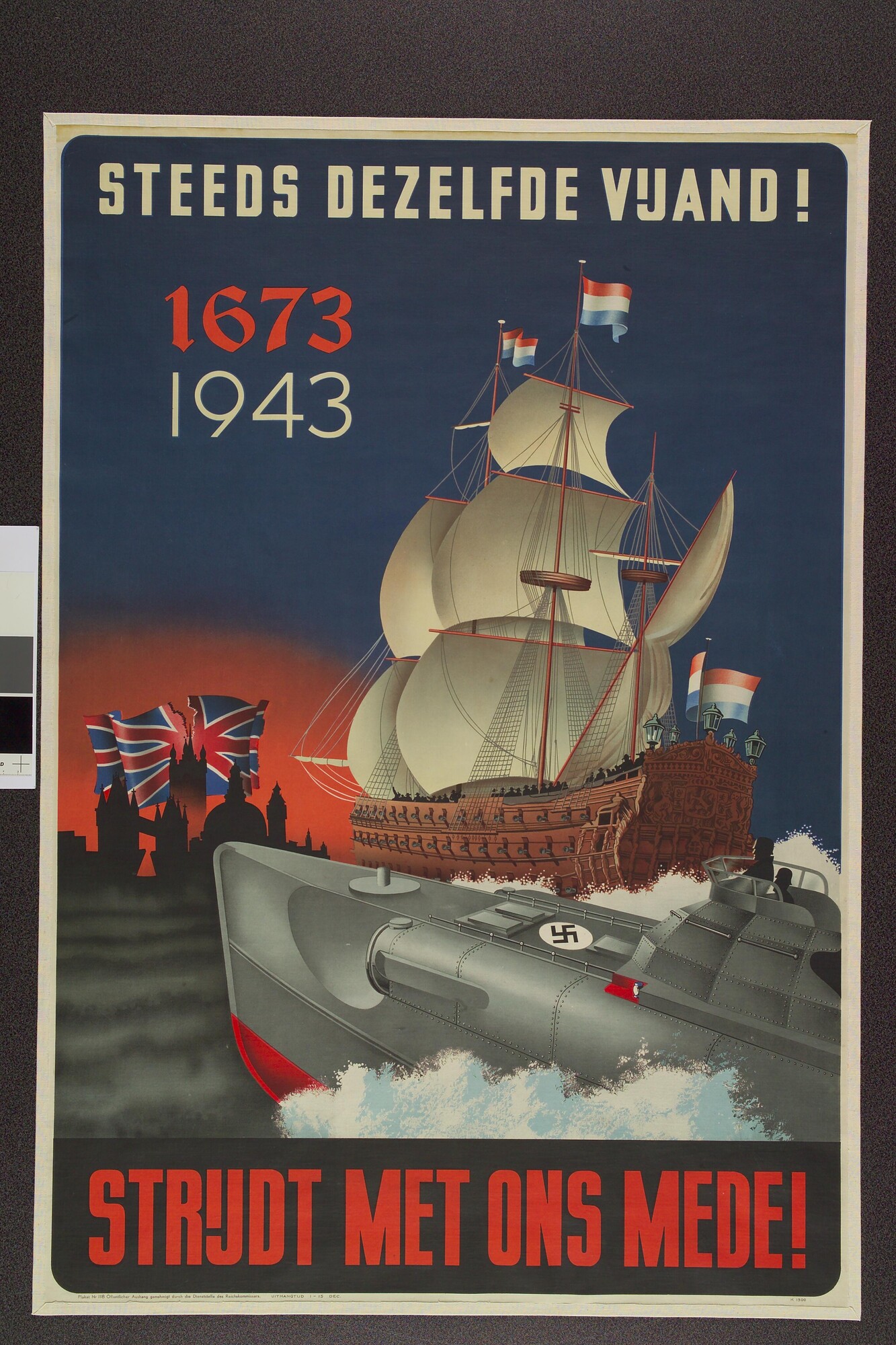 S.6762(14); Steeds dezelfde vijand! 1673 - 1943; affiche