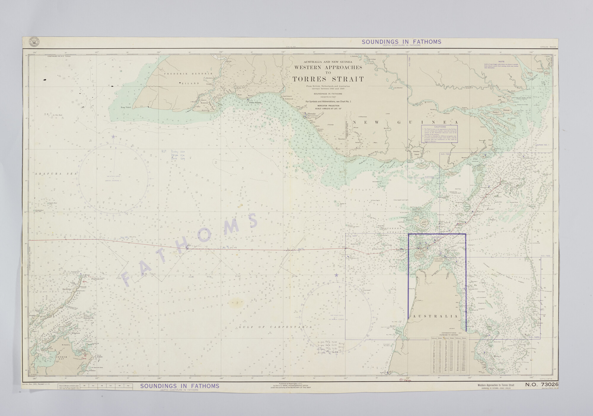 2019.1057-34; Australia and New Guinea Western Approaches to Torres Strait; zeekaart