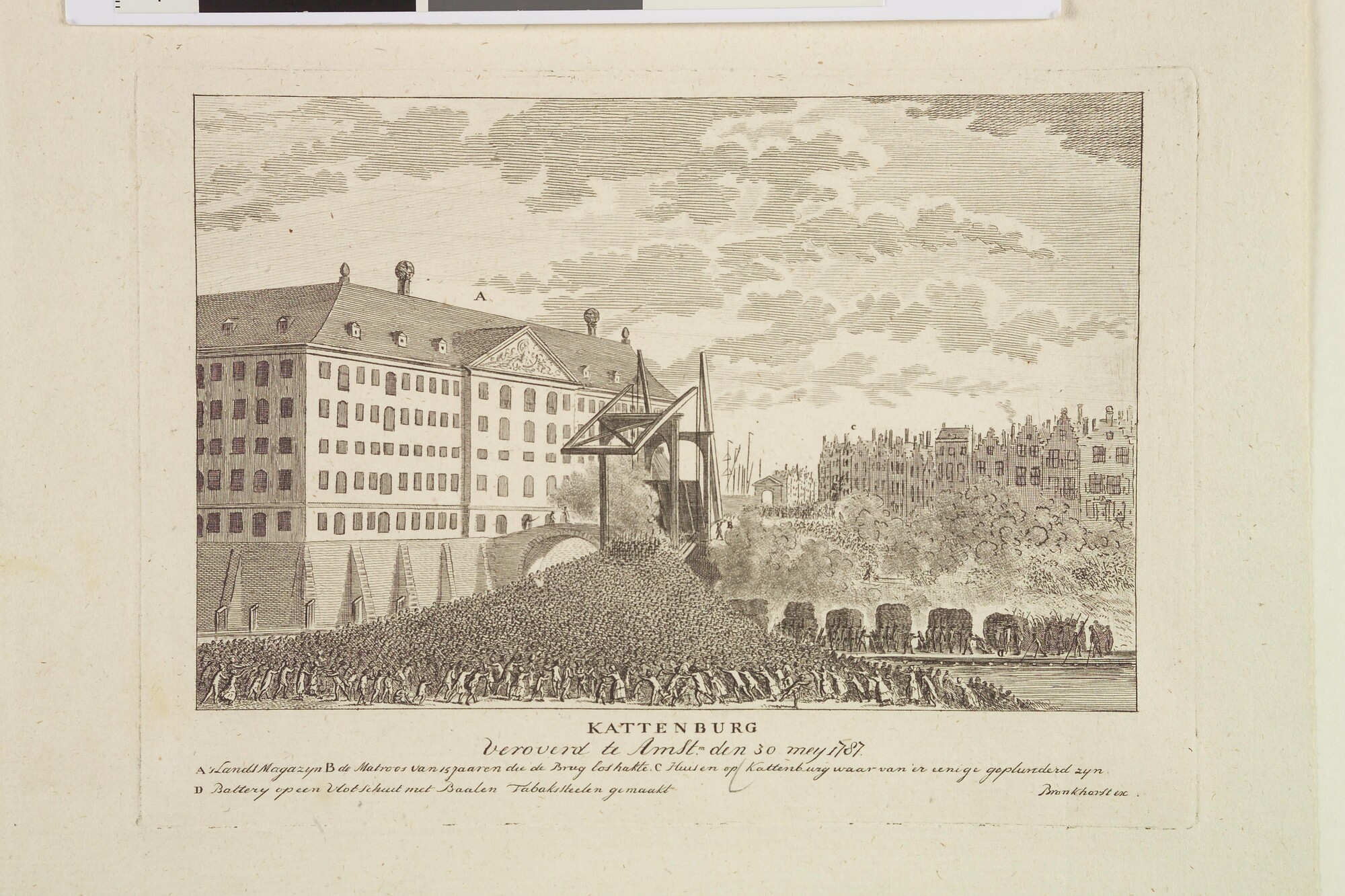 A.5354(04); De verovering van Kattenburg, 30 mei 1787; prent