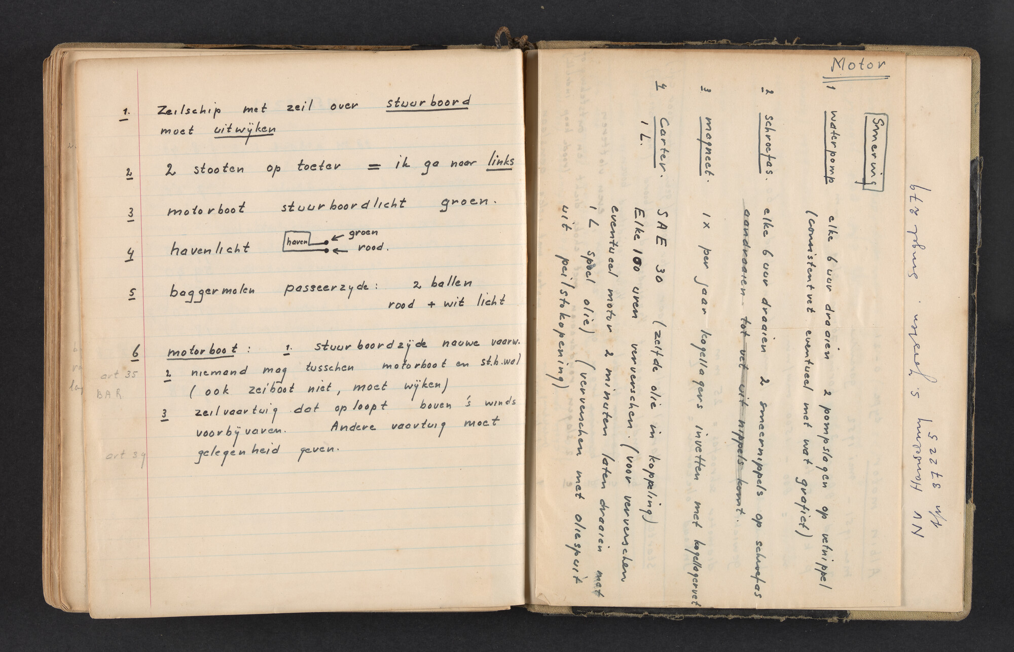 2017.0791; Logboek c.q. fotoalbum van reizen met zeeschouw Grutto in Nederland, 1952-1954; logboek