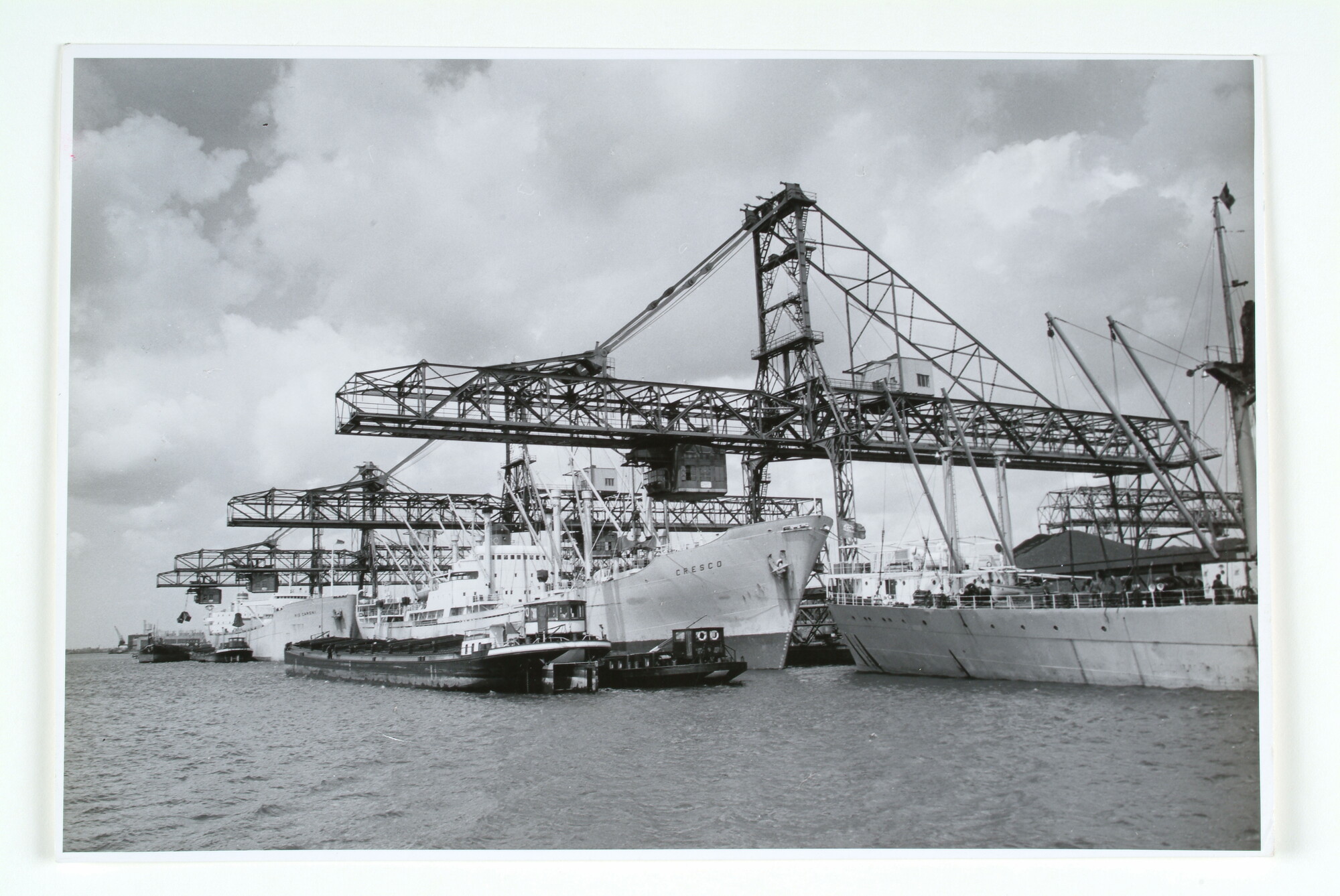 1998.0219; Het Overslagbedrijf Amsterdam aan de Westhaven: lossen van erts, juli 1960; foto