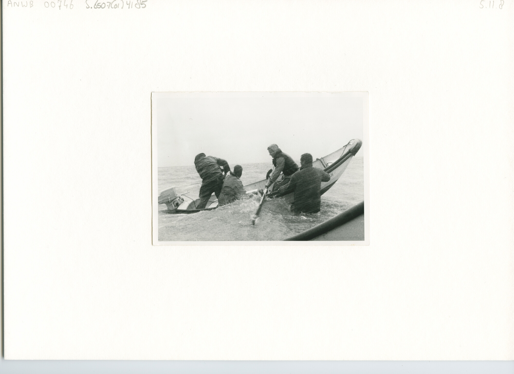 S.6507(01)4185; Foto van een zomerstorm op het Veerse Meer, juli 1968.; foto