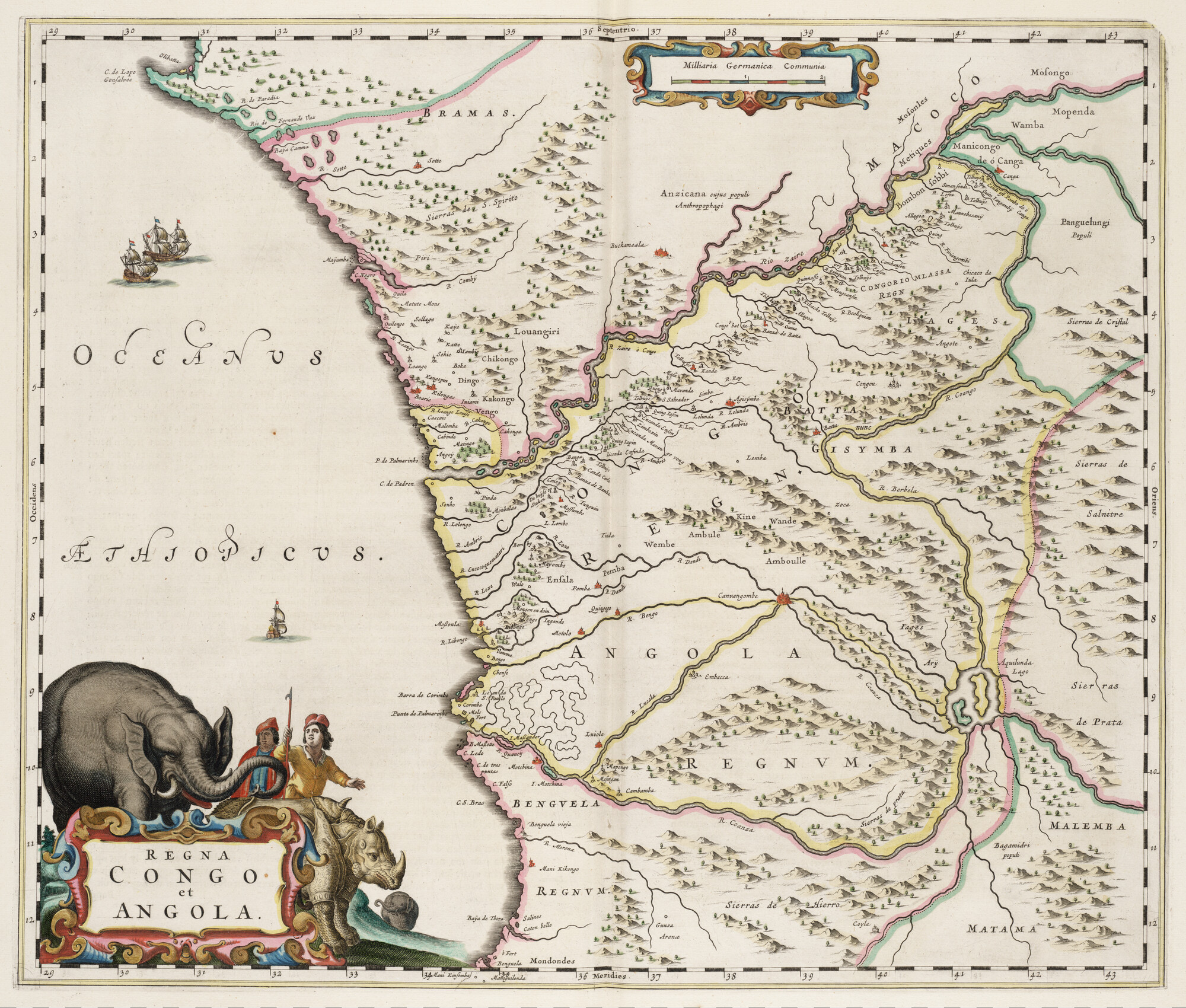 S.1034(08) [kaart 040]; Kaart van Congo en Angola; landkaart
