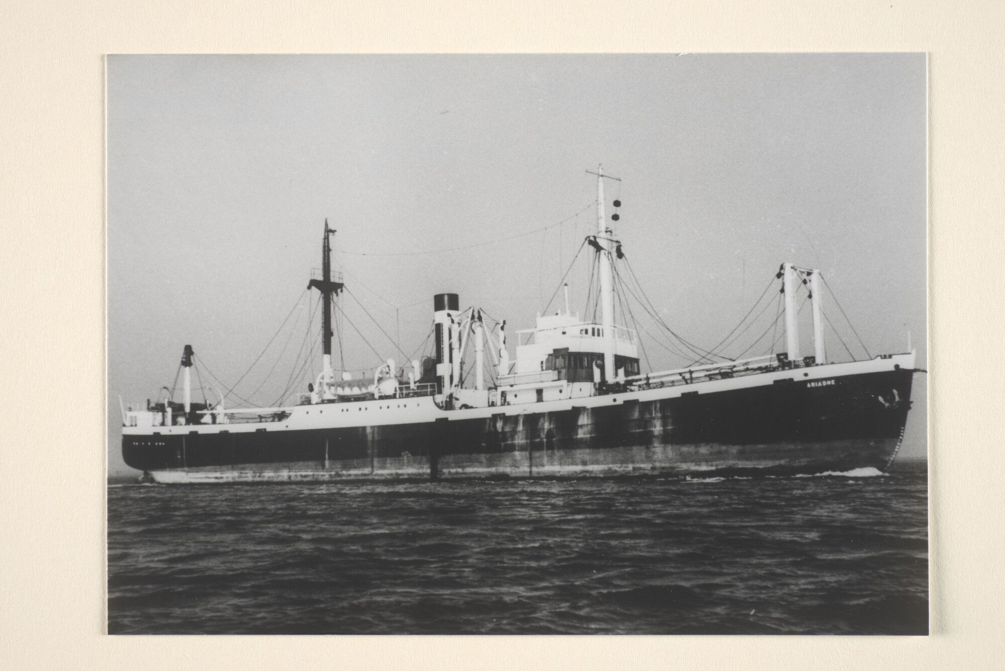 1995.6582; Het vrachtschip ss. 'Ariadne' van de KNSM gezien op zee; foto