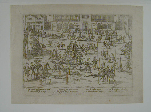A.0145(027)112; Toernooi van de Spanjaarden te Brussel, 1569; prent