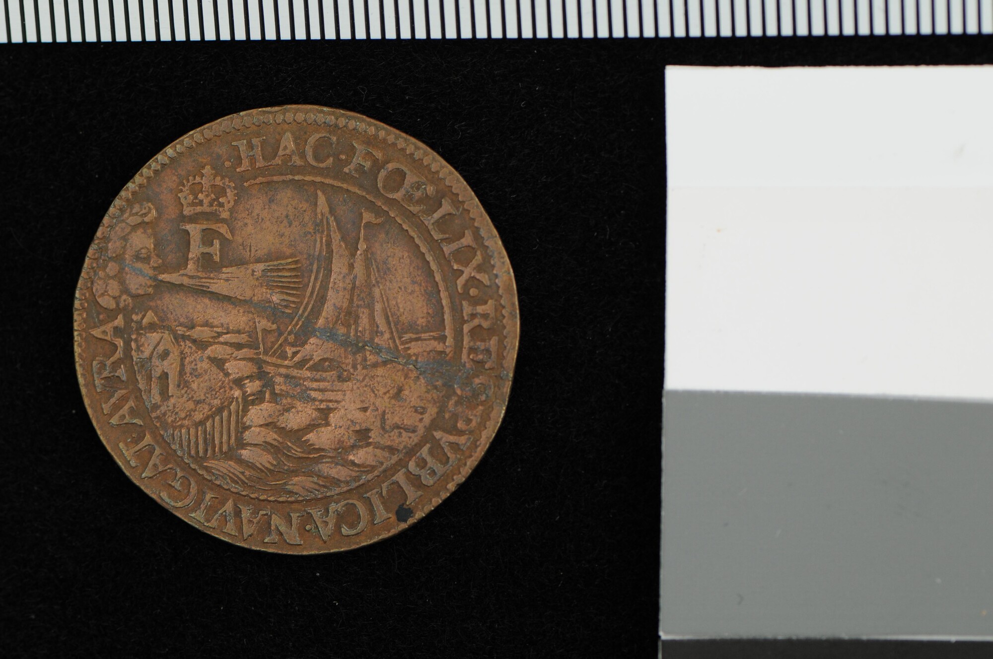 A.0027(043); Rekenpenning op de gunstige toestanden van de Zuidelijke Nederlanden, 1638; jeton