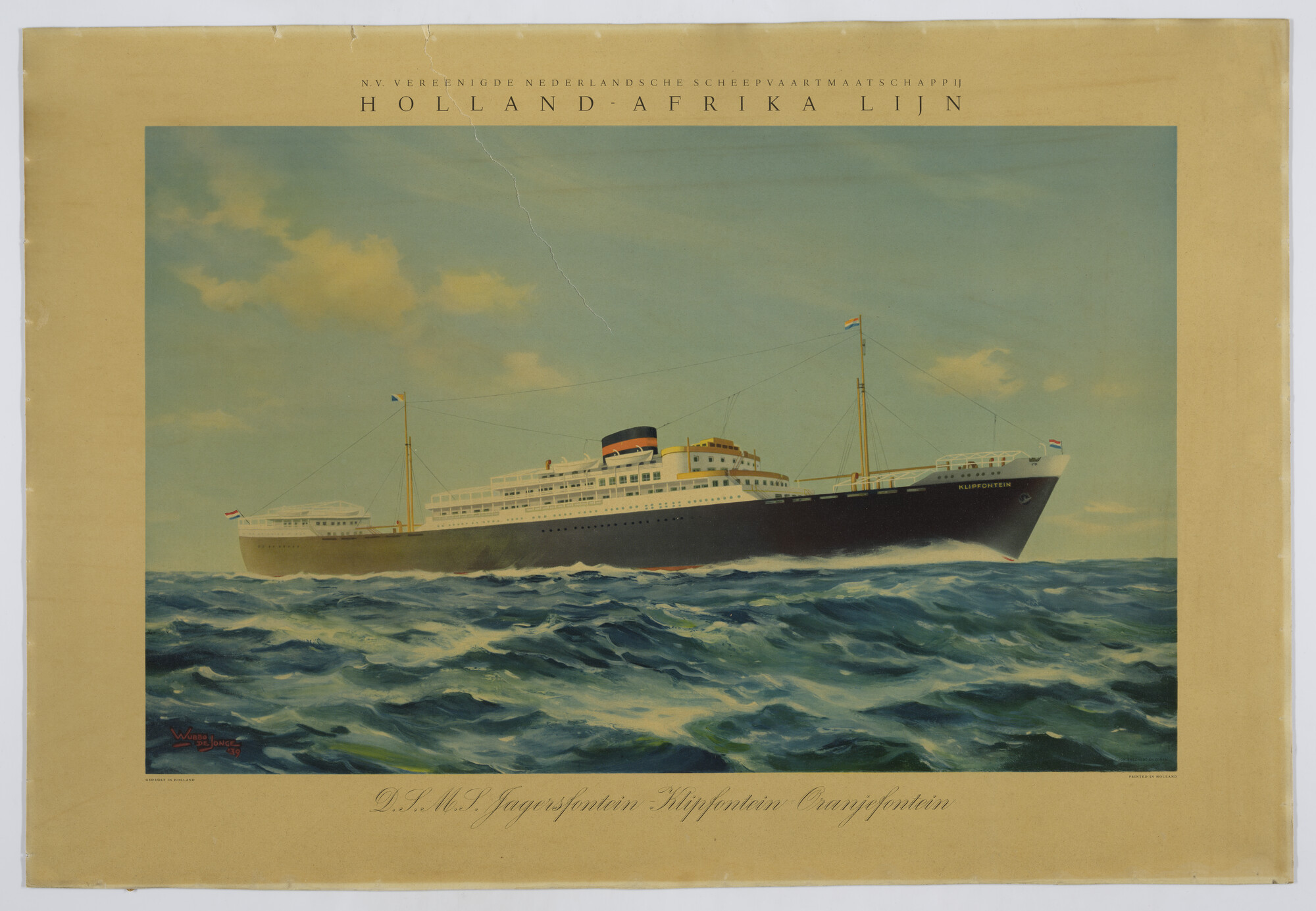 1994.1279; Holland Afrika Lijn, 1939; affiche