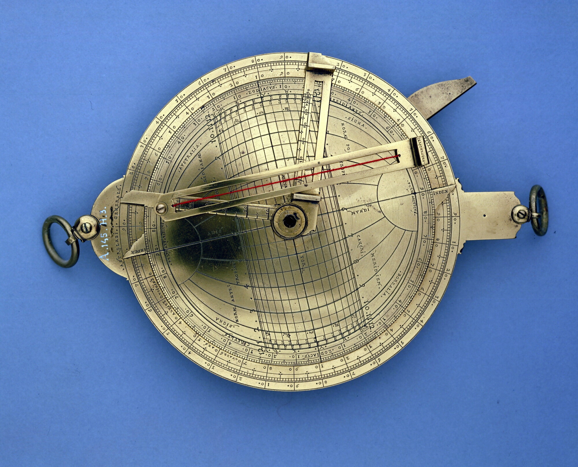 A.0145(254)3; Astrolabium-generaal door Anthony Sneewins, Delft, 1670; astrolabium