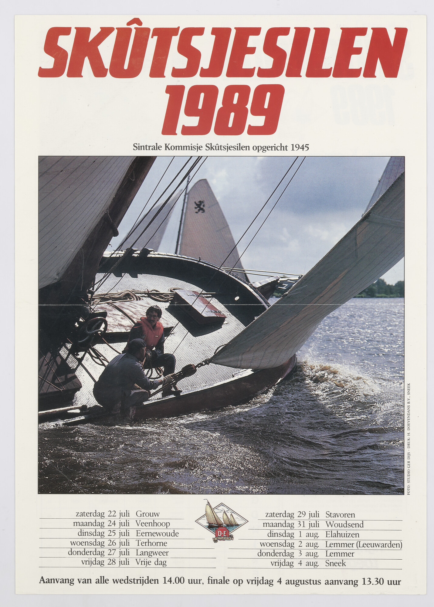 1989.0727; Sintrale Kommisje Skûtsjesilen, 1989; affiche