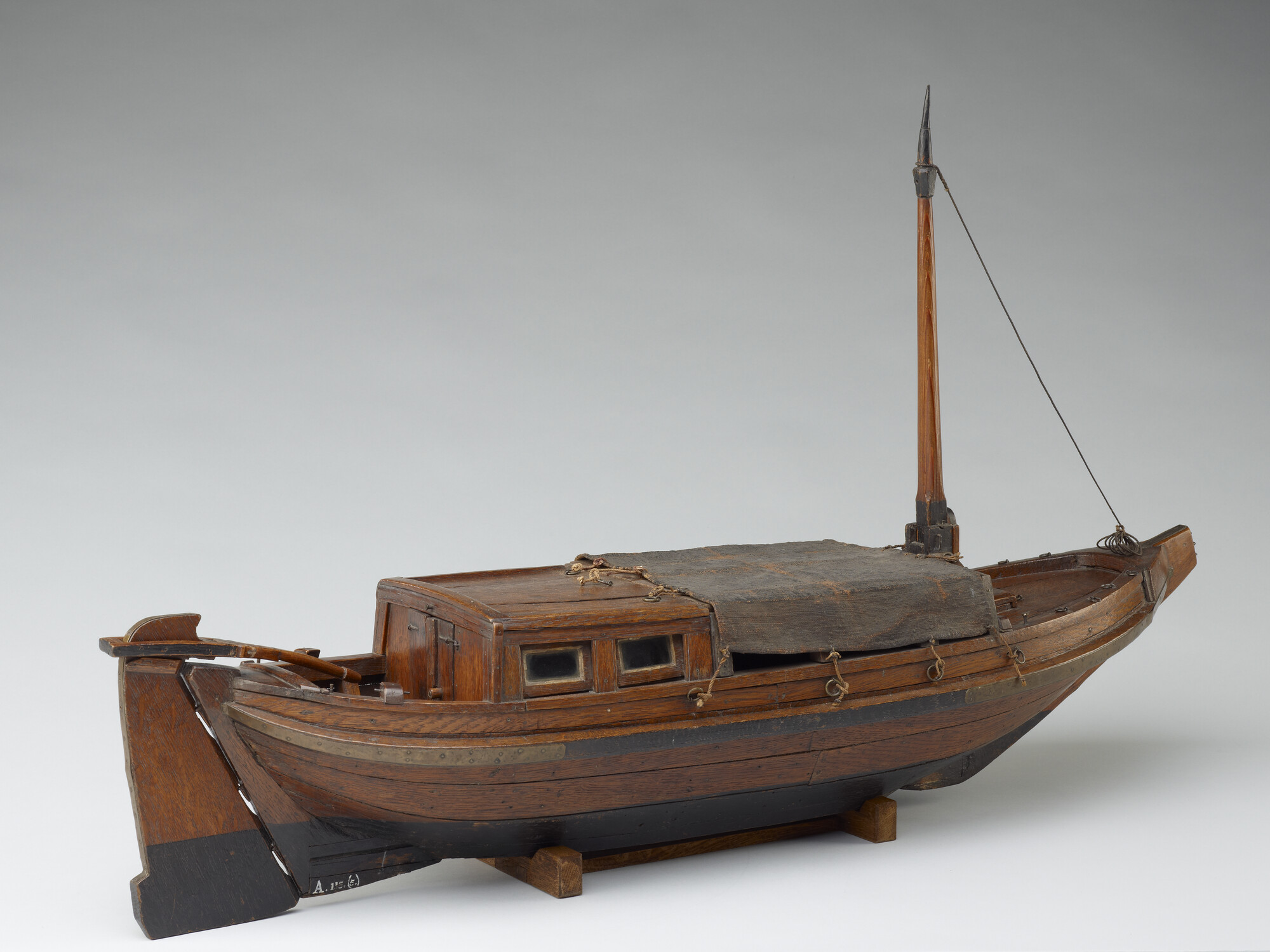 A.0115(05); Model van een trekschuit; scheepsmodel