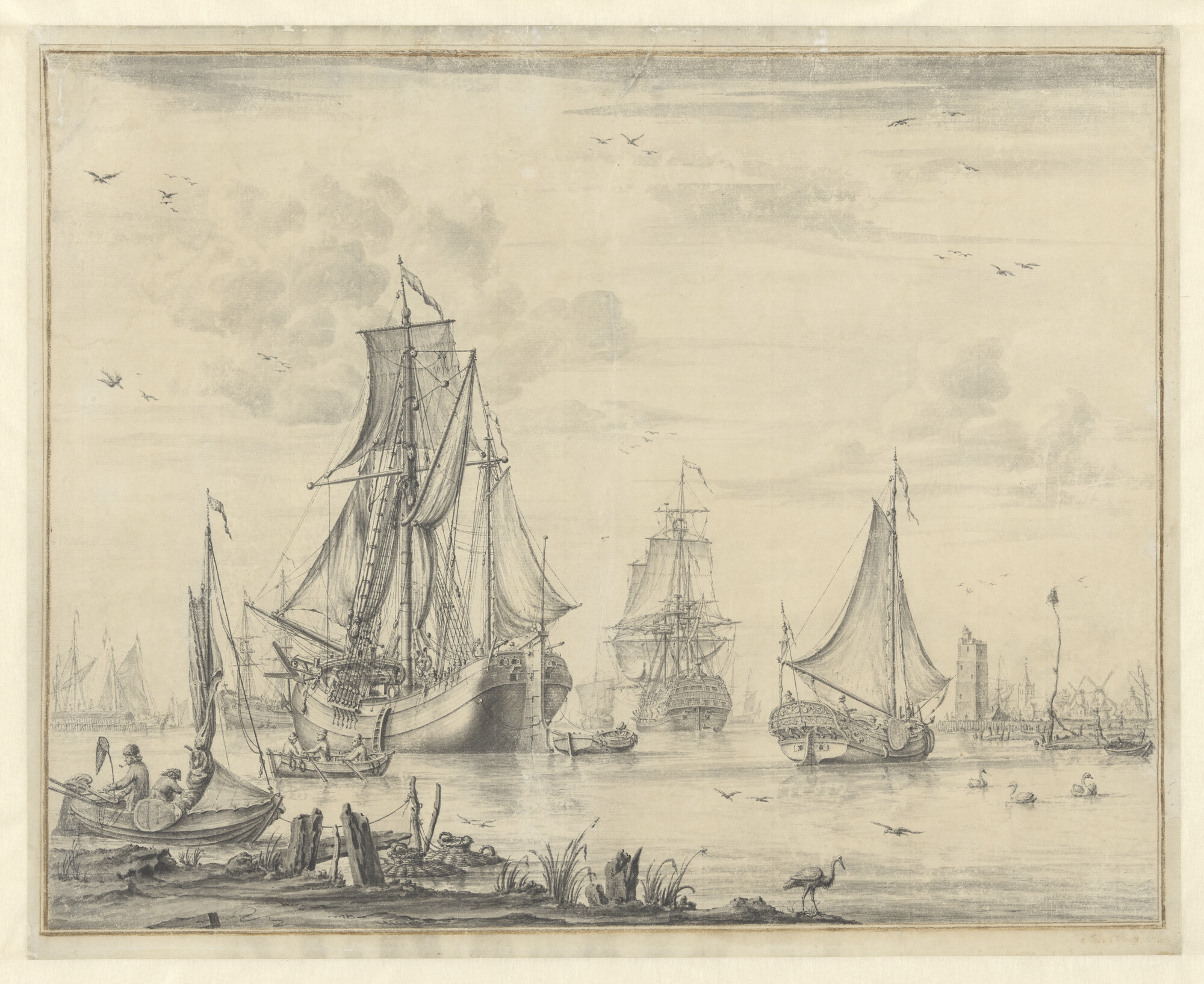 A.2781(12)a; De rede van Harlingen; tekening