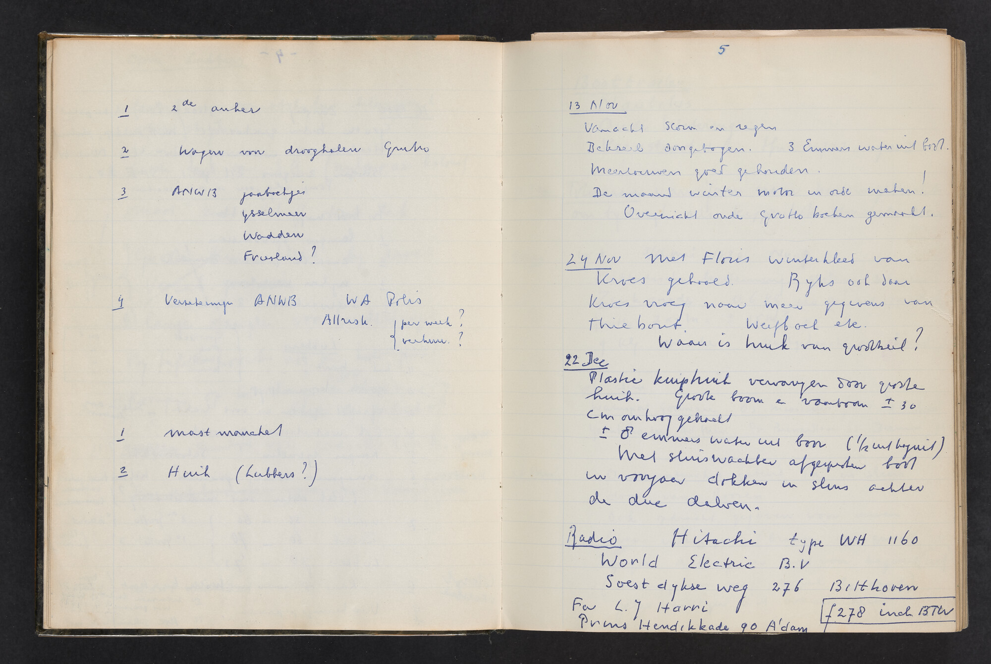 2017.0802; Logboek c.q. fotoalbum van reizen met zeeschouw Grutto (II) in Nederland, Duitsland en Denemarken, 1973-1974; logboek