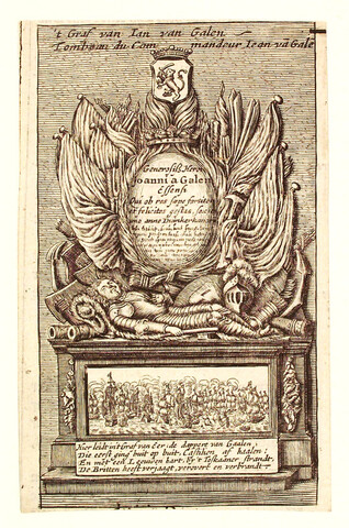 S.5232(05); Het grafmonument van Jan van Galen; prent