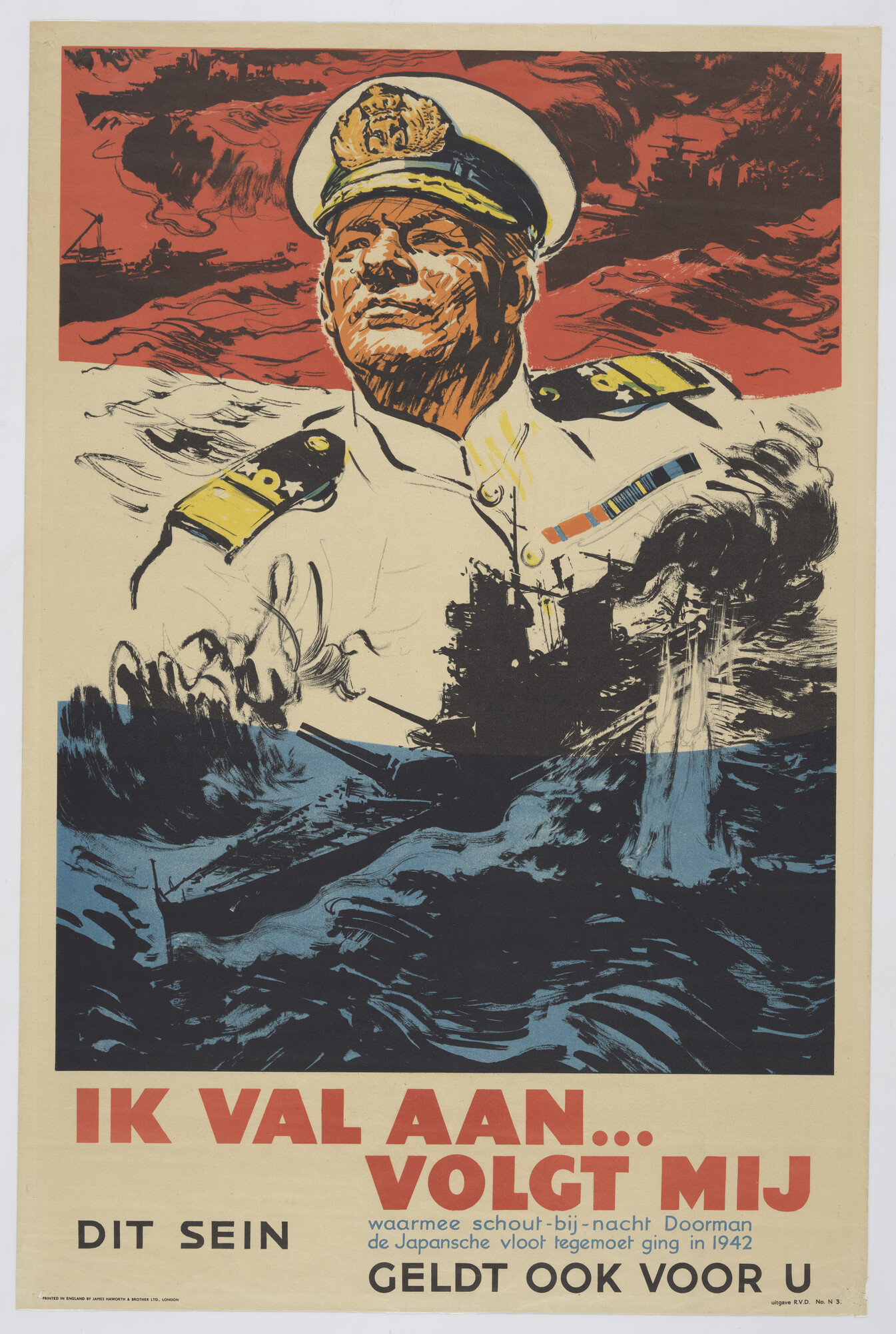 S.6021(02); Ik val aan...volgt mij. Dit sein geldt ook voor u; affiche