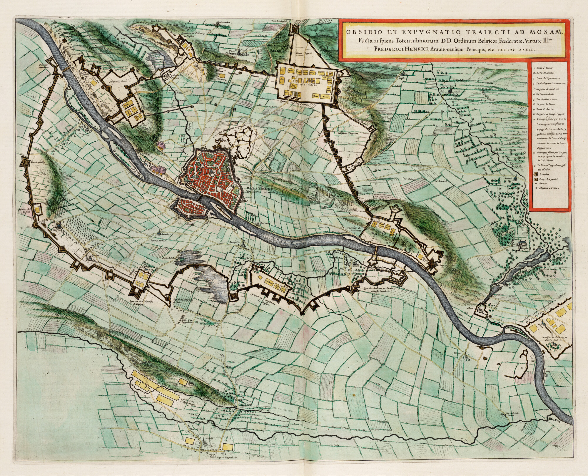 S.1034(15) [kaart 100]; Kaart van het beleg van Maastricht in 1632; landkaart