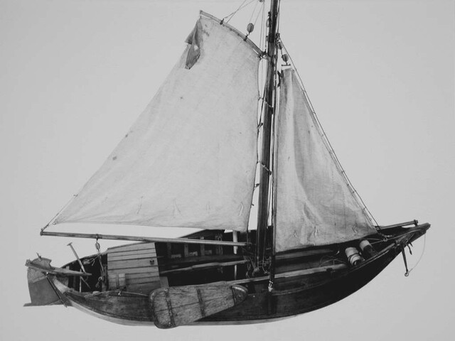 A.0115(10); Model van een hoogaars; scheepsmodel