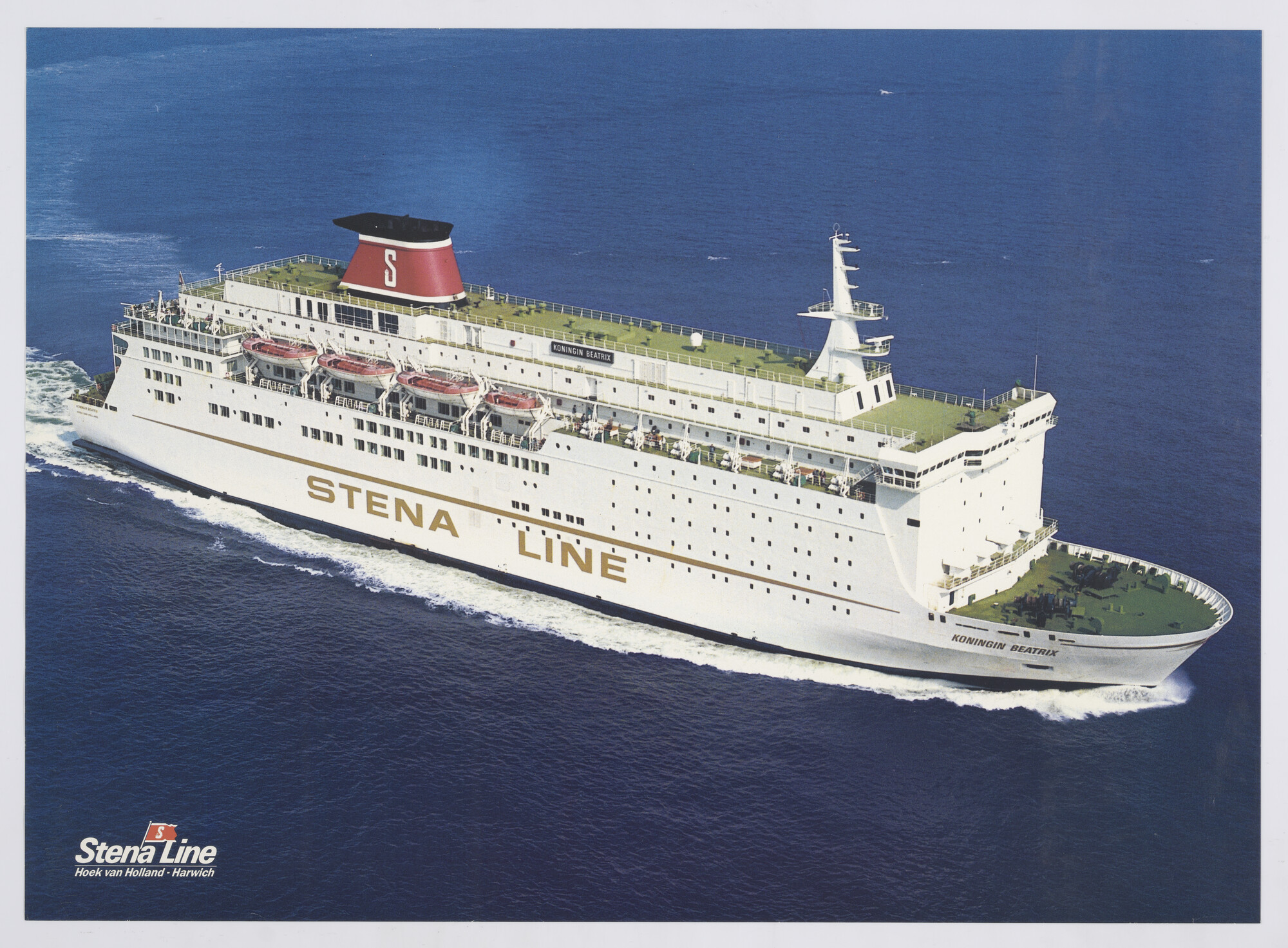 2000.1951; De veerboot ms. Koningin Beatrix van de Stena Line voor de dienst Hoek van [...]; affiche