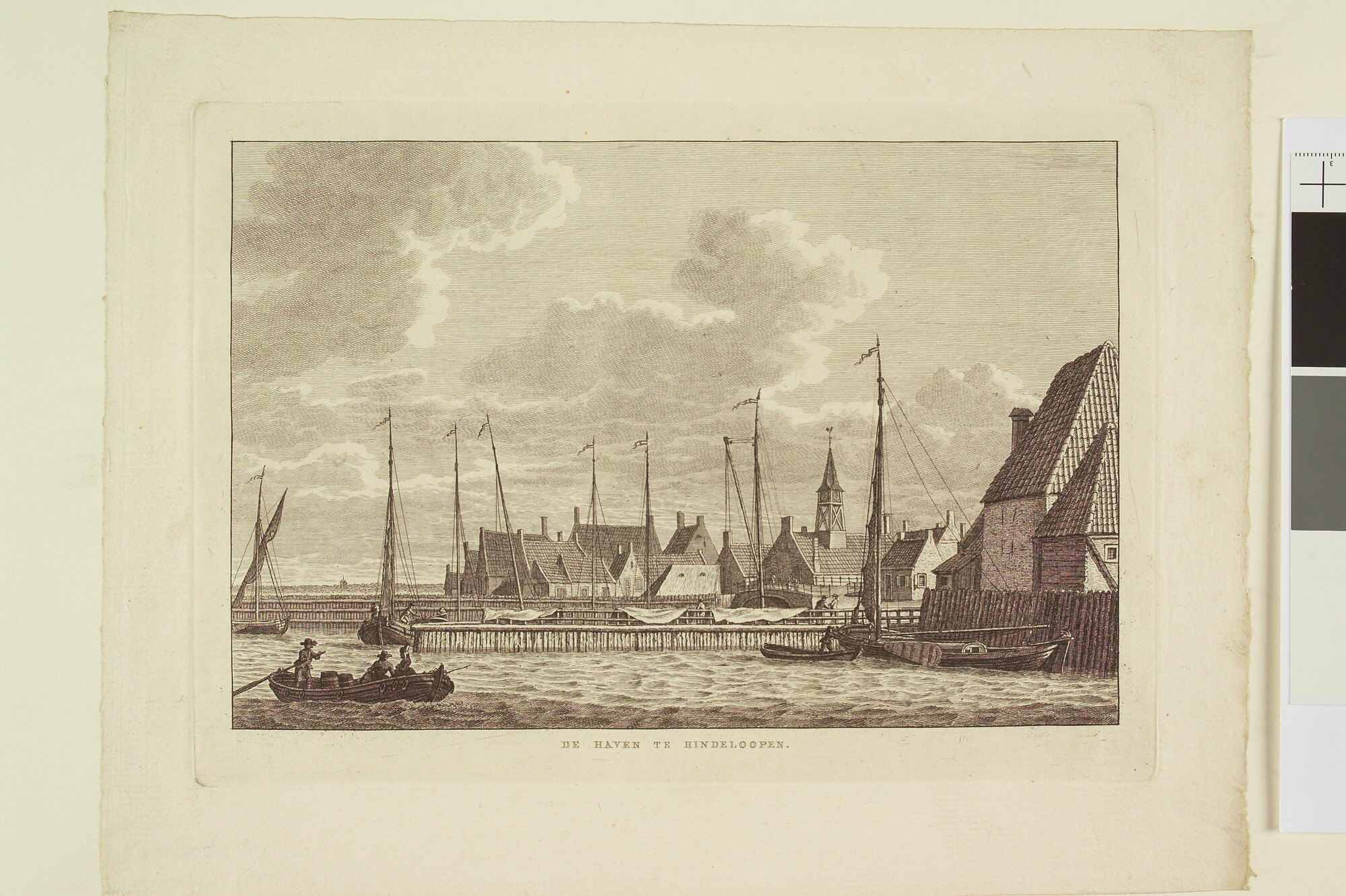 A.4803(02); De haven van Hindelopen; prent