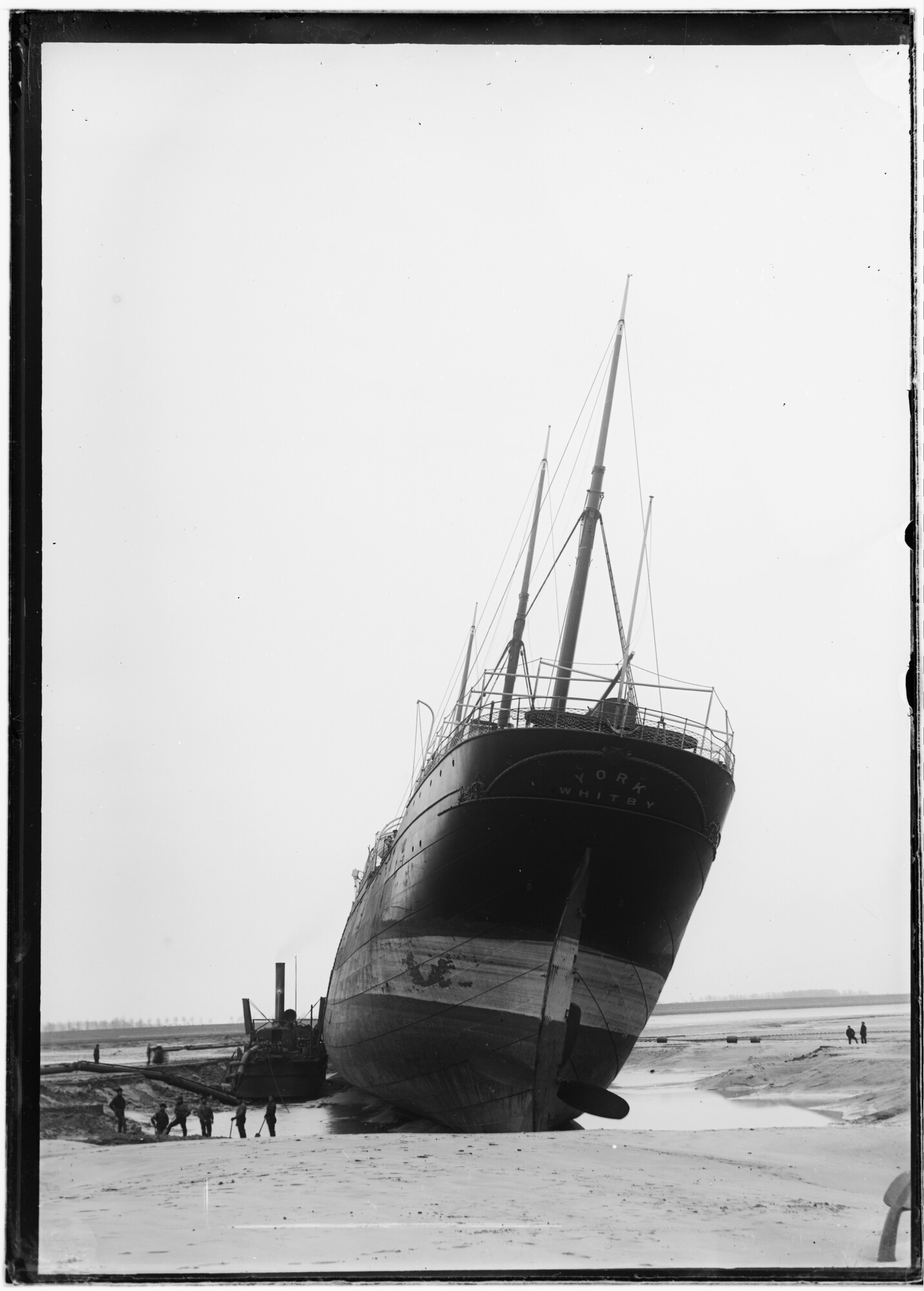 2018.1857; Glasnegatief van het vrachtschip York (Brits, 1883); glasnegatief