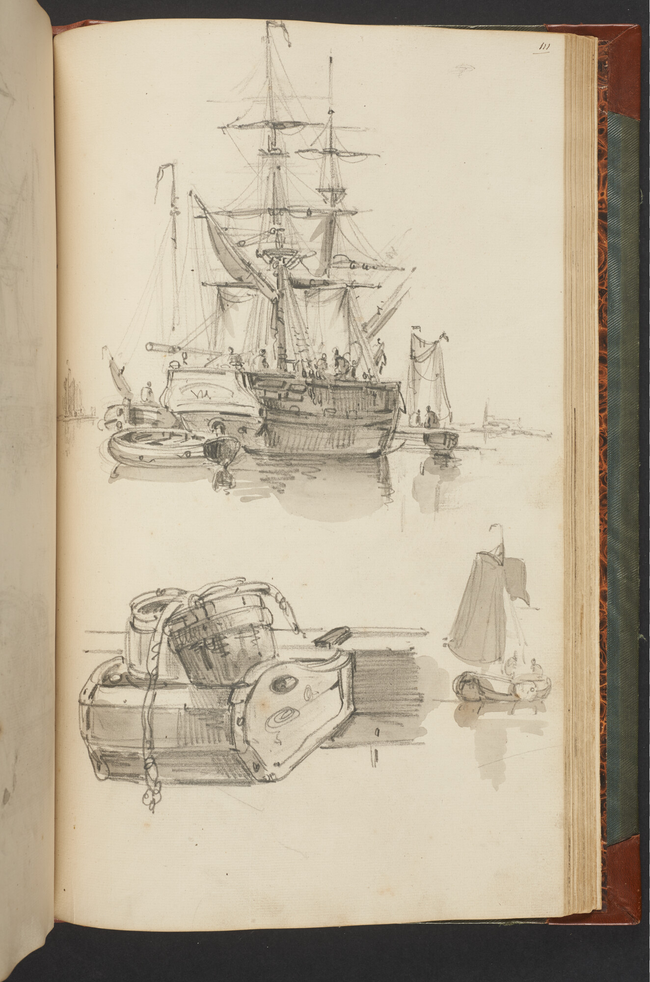 A.3222; Schetsboek met tekeningen door Albertus van Beest en Louis Meijer; schetsboek