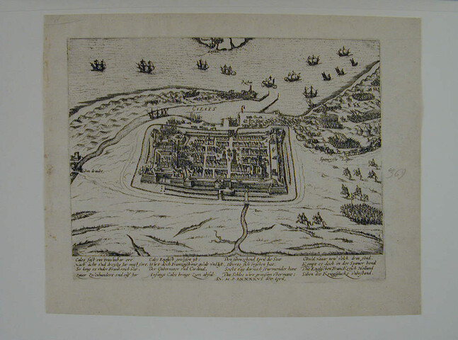 A.0145(027)088; Albertus neemt Calais in anno 1596; prent