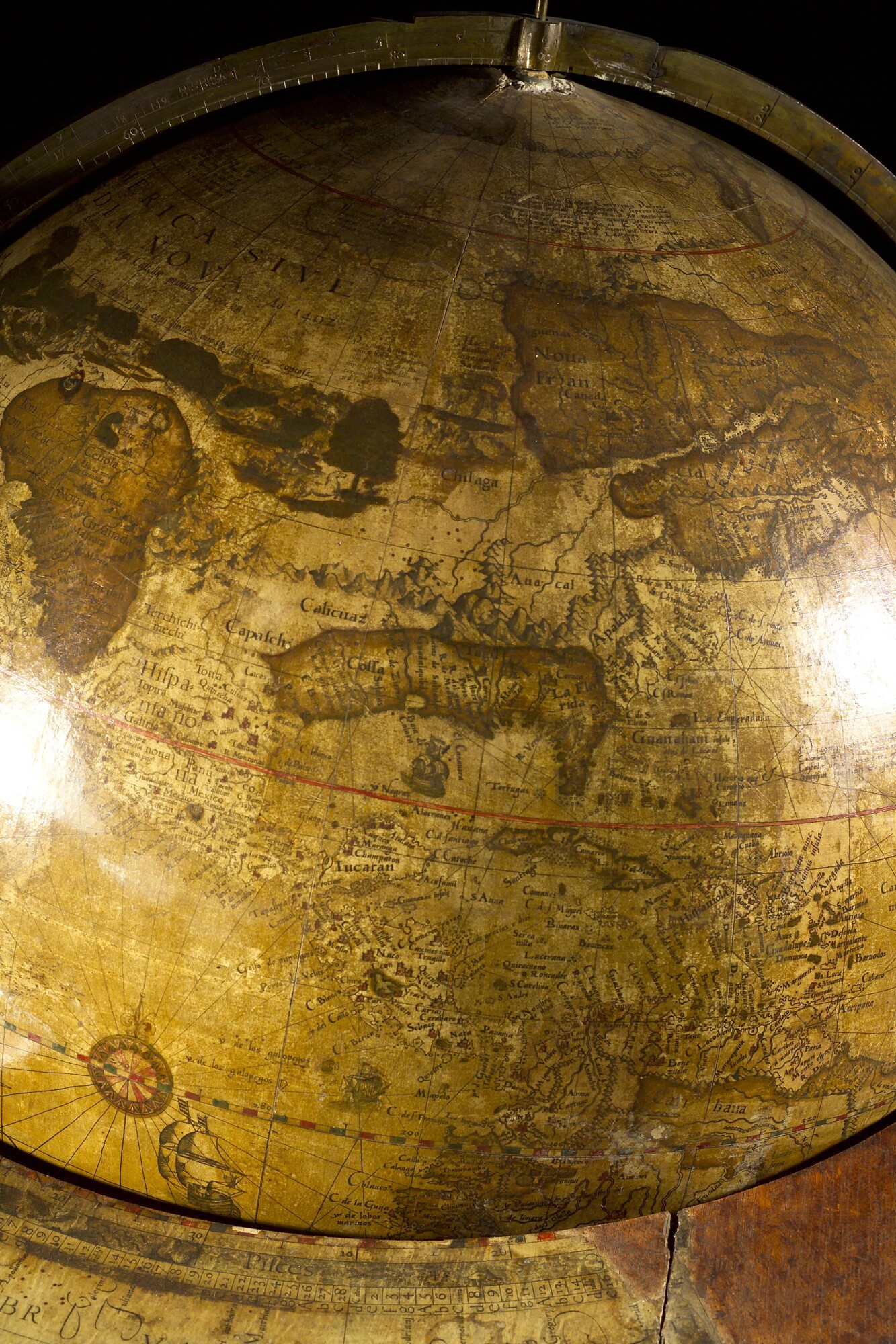A.1140; Aardglobe van 52,5 cm doorsnede door Jacob Floris van Langren, 1589; globe