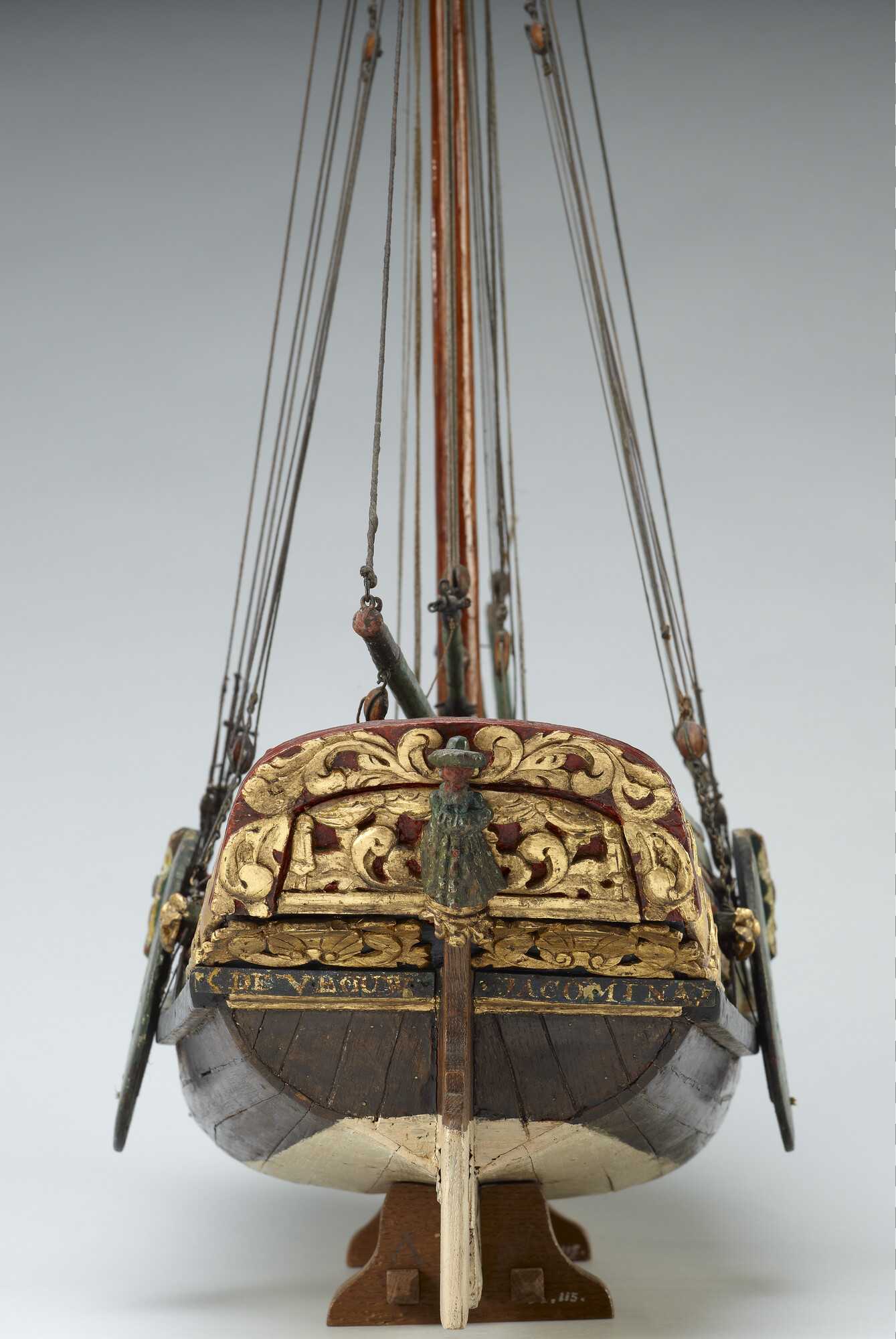 A.0115(11); Model van het hekjacht De Vrouw Jacomina; scheepsmodel