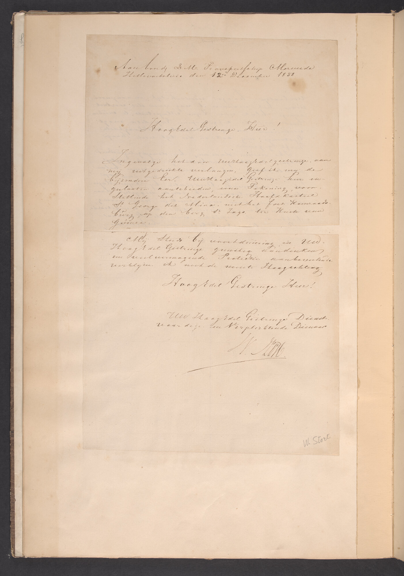 S.1277(09)53; Album met tekeningen van Dirk Muller, Jacob Swart en W. Stort; album