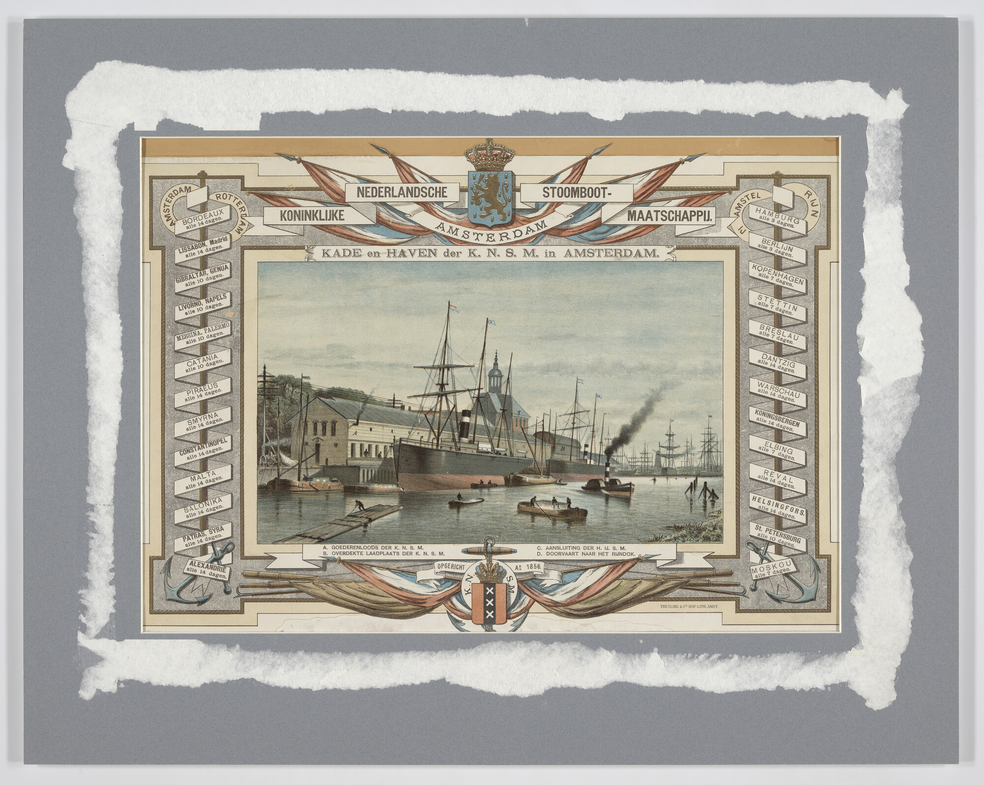 2006.0036; Lithografie KNSM Nieuwe Gracht; lithografie