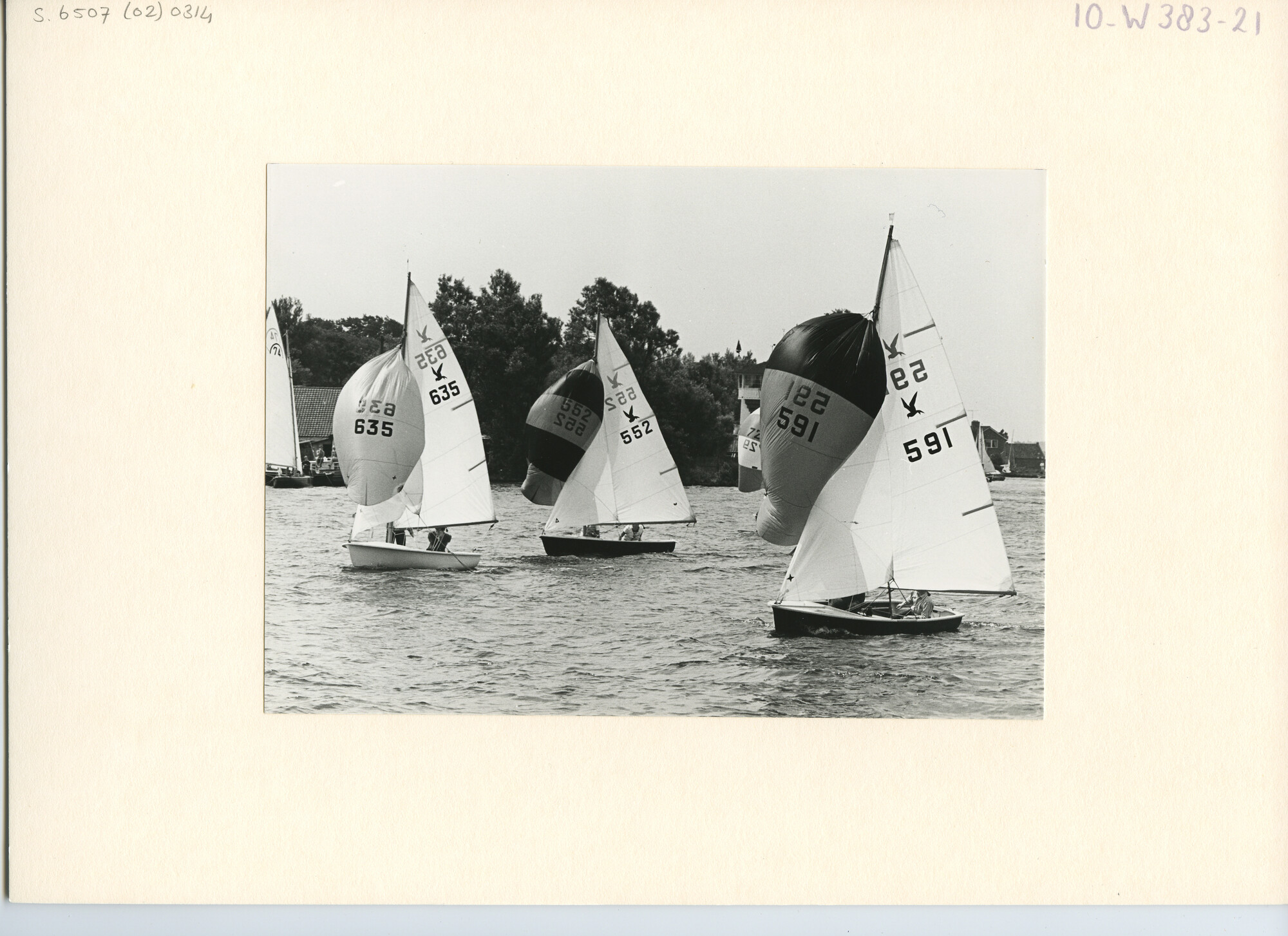 S.6507(02)0314.03; Zwart-wit foto van de Stern-klassen B en C, Kaagweek 1968; foto