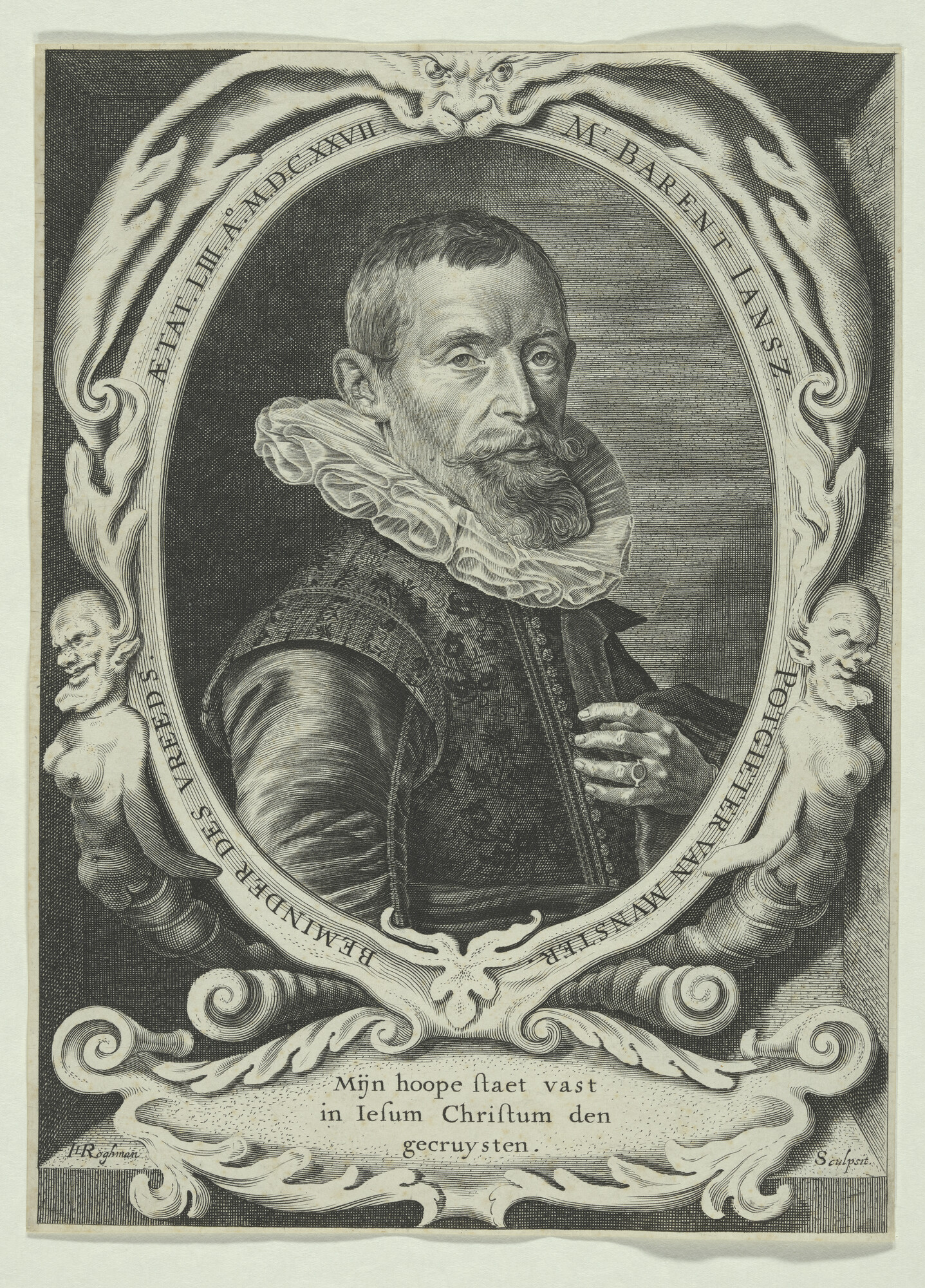 A.0145 [nr 0016]; Portret van Mr. Barent Jansz. Potgieter; prent