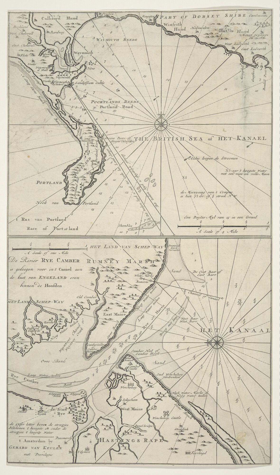 S.1072(02)29; Zeekaart van een gedeelte van Het Kanaal; zeekaart
