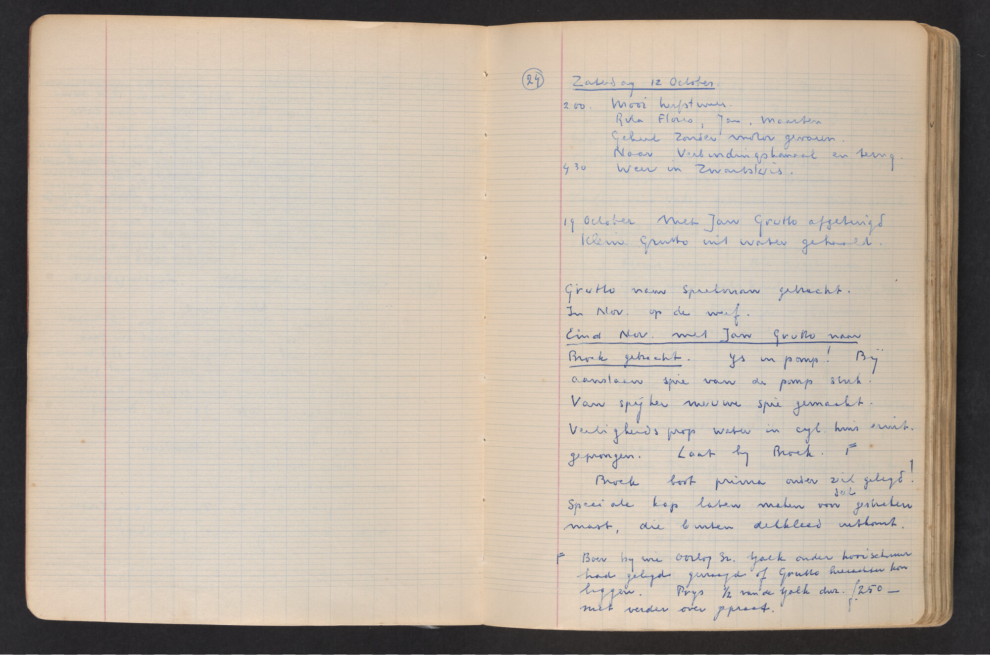 2017.0796; Logboek c.q. fotoalbum van o.a. reizen met zeeschouw Grutto in Nederland, 1963-1965; logboek