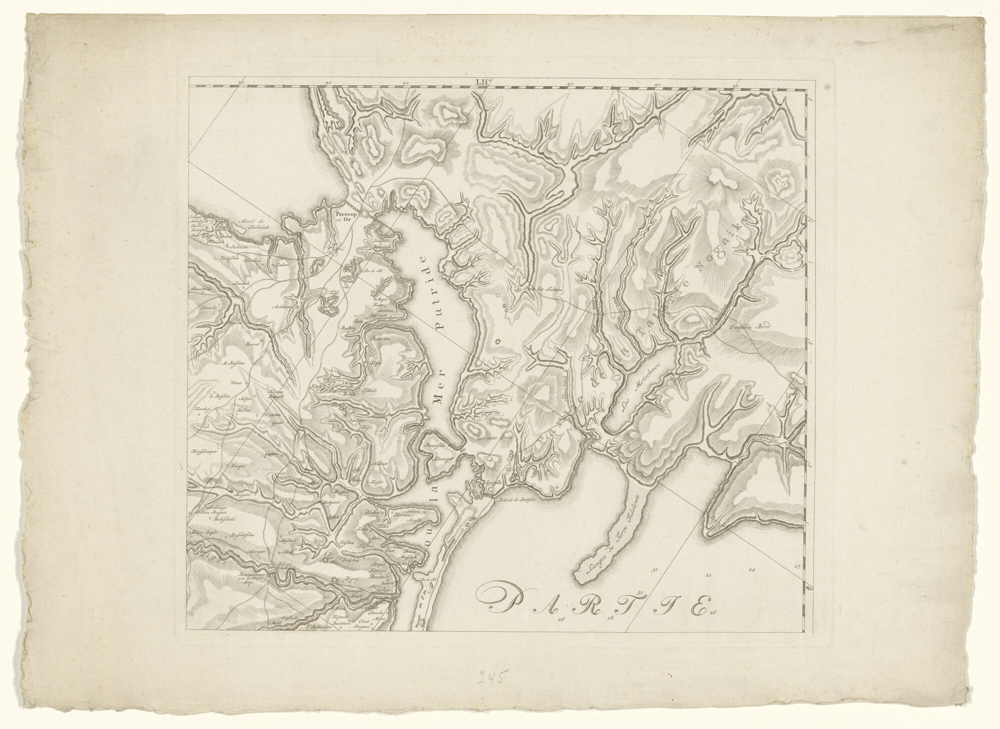 A.0847(03)b; Kaart van de Krim, door J.H. van Kinsbergen, in vier delen: Noord- Oostelijke deel; landkaart