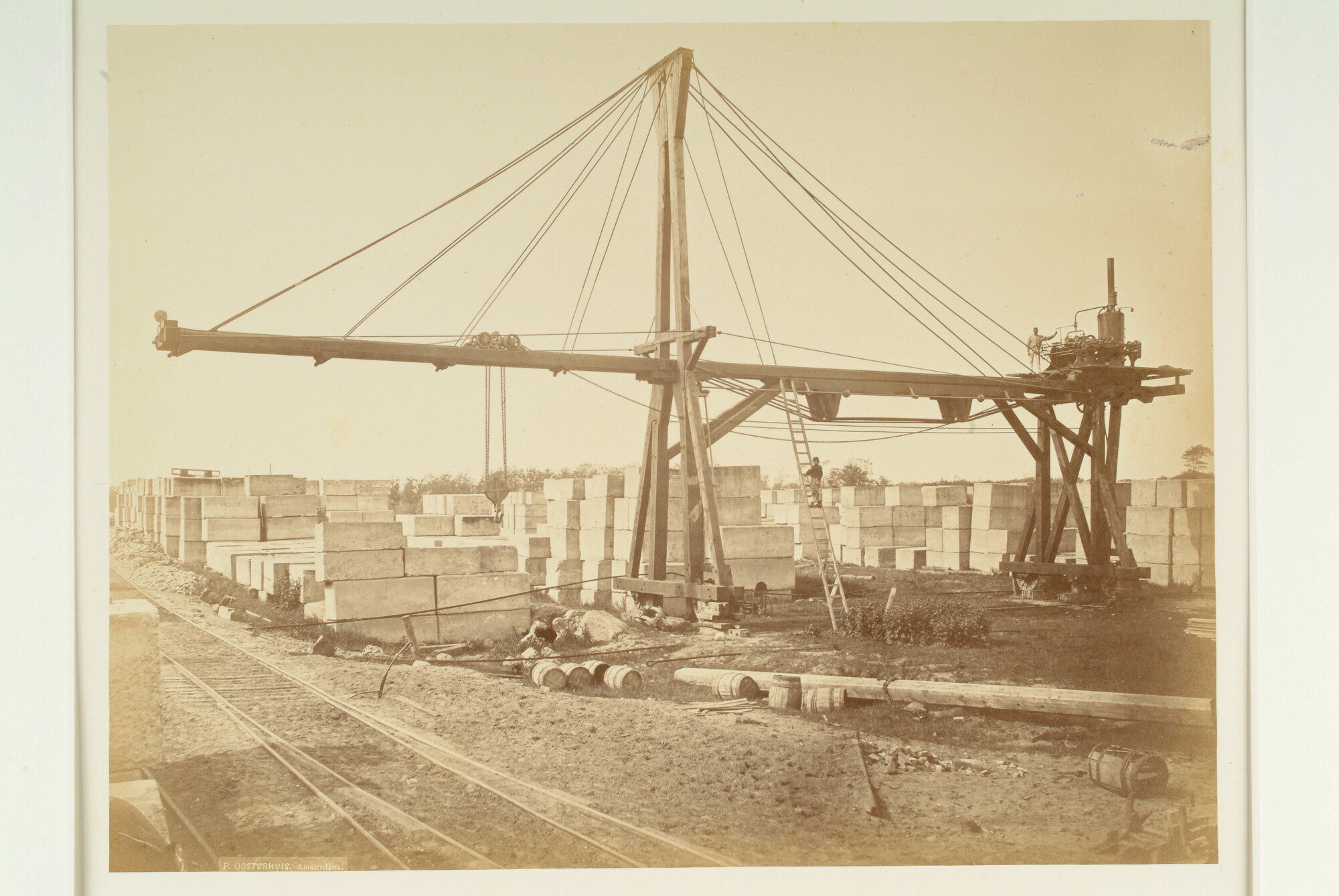 S.0013(10); De werkzaamheden voor de bouw van de havenhoofden bij IJmuiden; foto