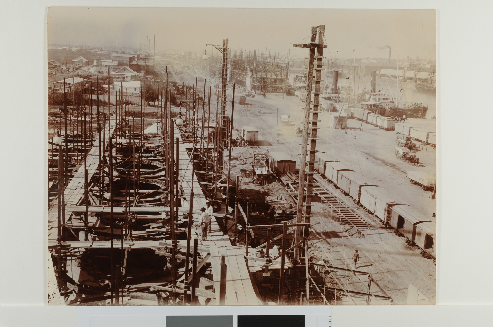 S.6483(4060)21; Foto's van de havenaanleg in Buenos Aires (Argentinië) in 1902; fotoreportage