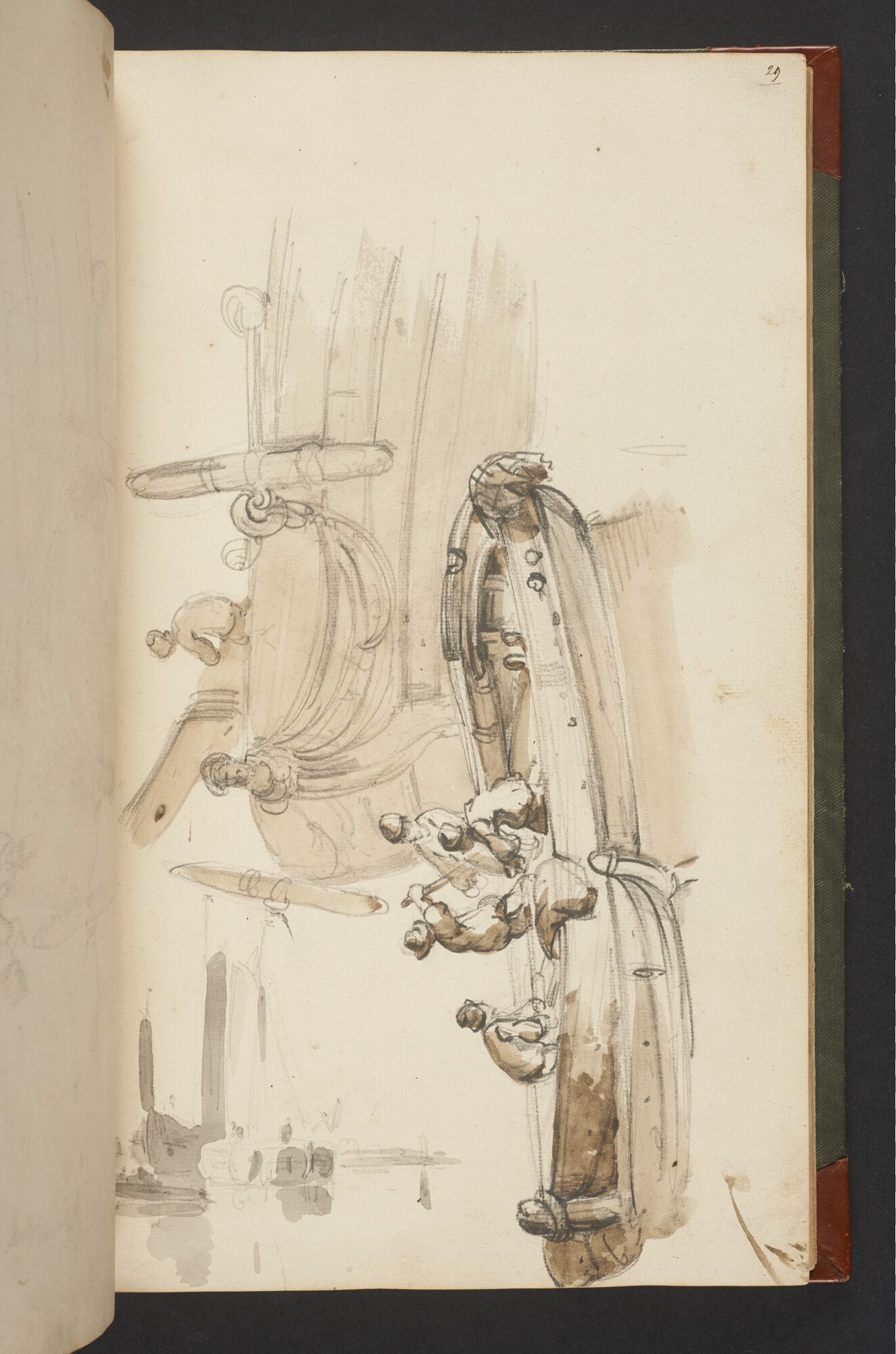 A.3222; Schetsboek met tekeningen door Albertus van Beest en Louis Meijer; schetsboek