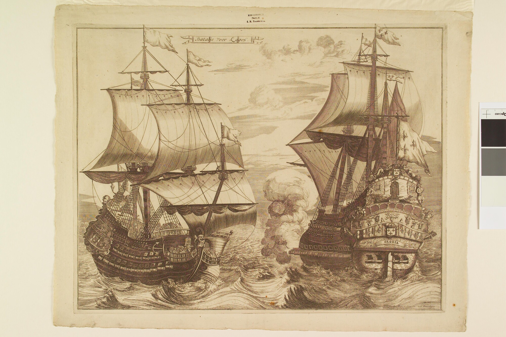 S.2902(04); Scheepsgevecht voor Lagos, 1693; prent