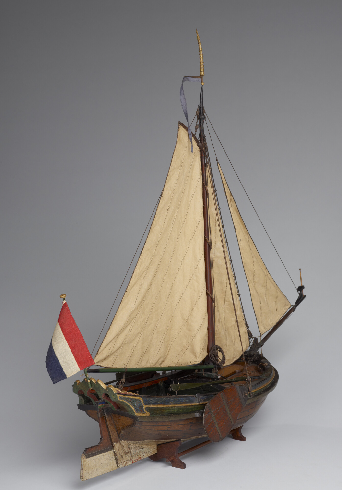 A.0115(12); Model van een hekjacht; scheepsmodel
