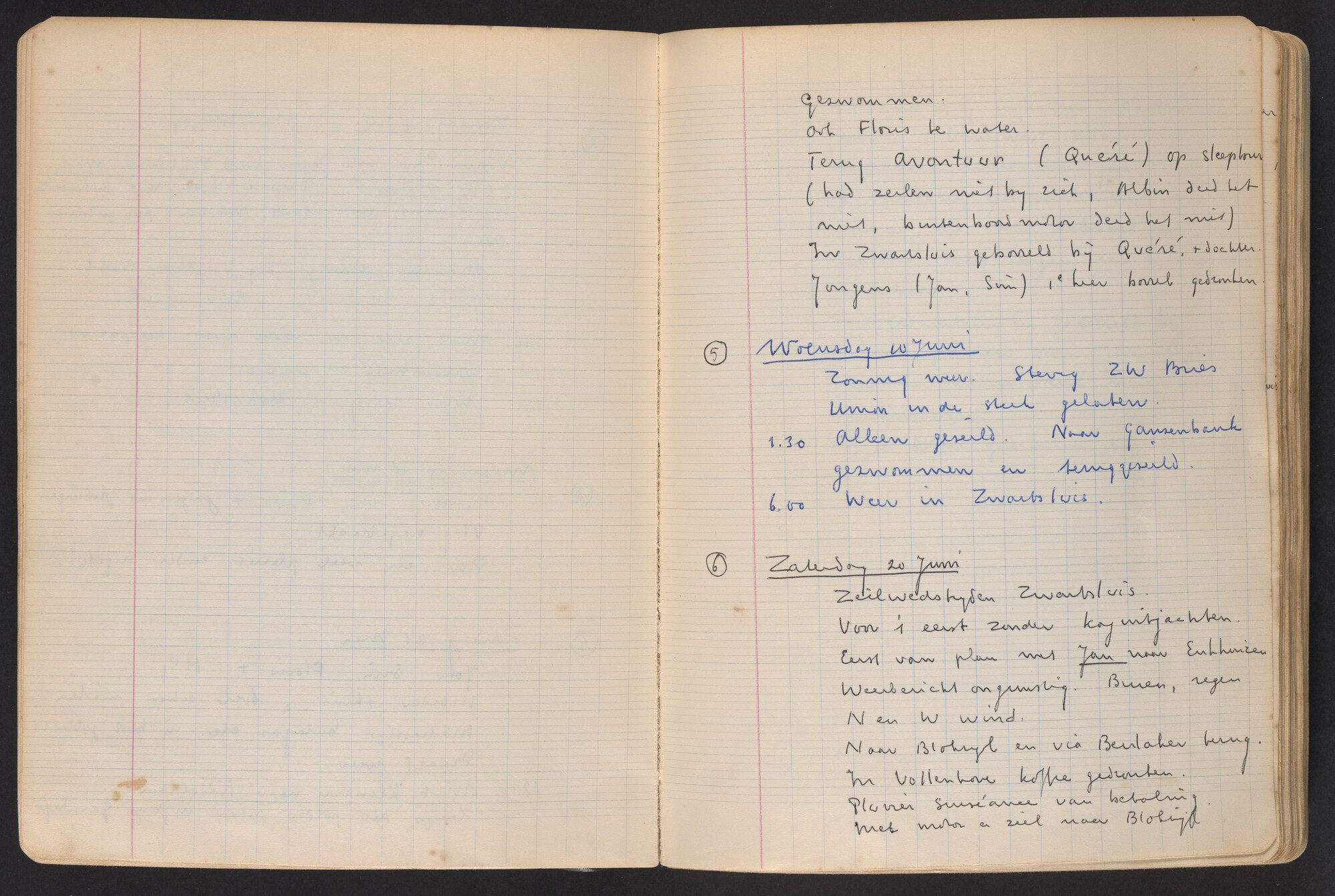 2017.0796; Logboek c.q. fotoalbum van o.a. reizen met zeeschouw Grutto in Nederland, 1963-1965; logboek