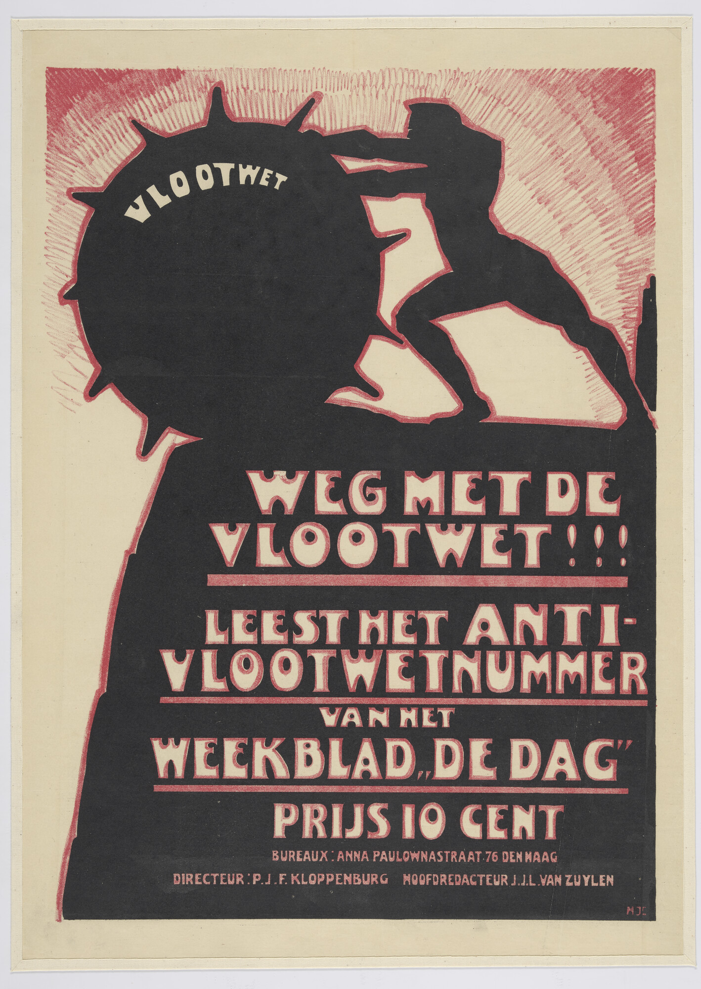 A.5741(04); Weg met de Vlootwet!!!; affiche