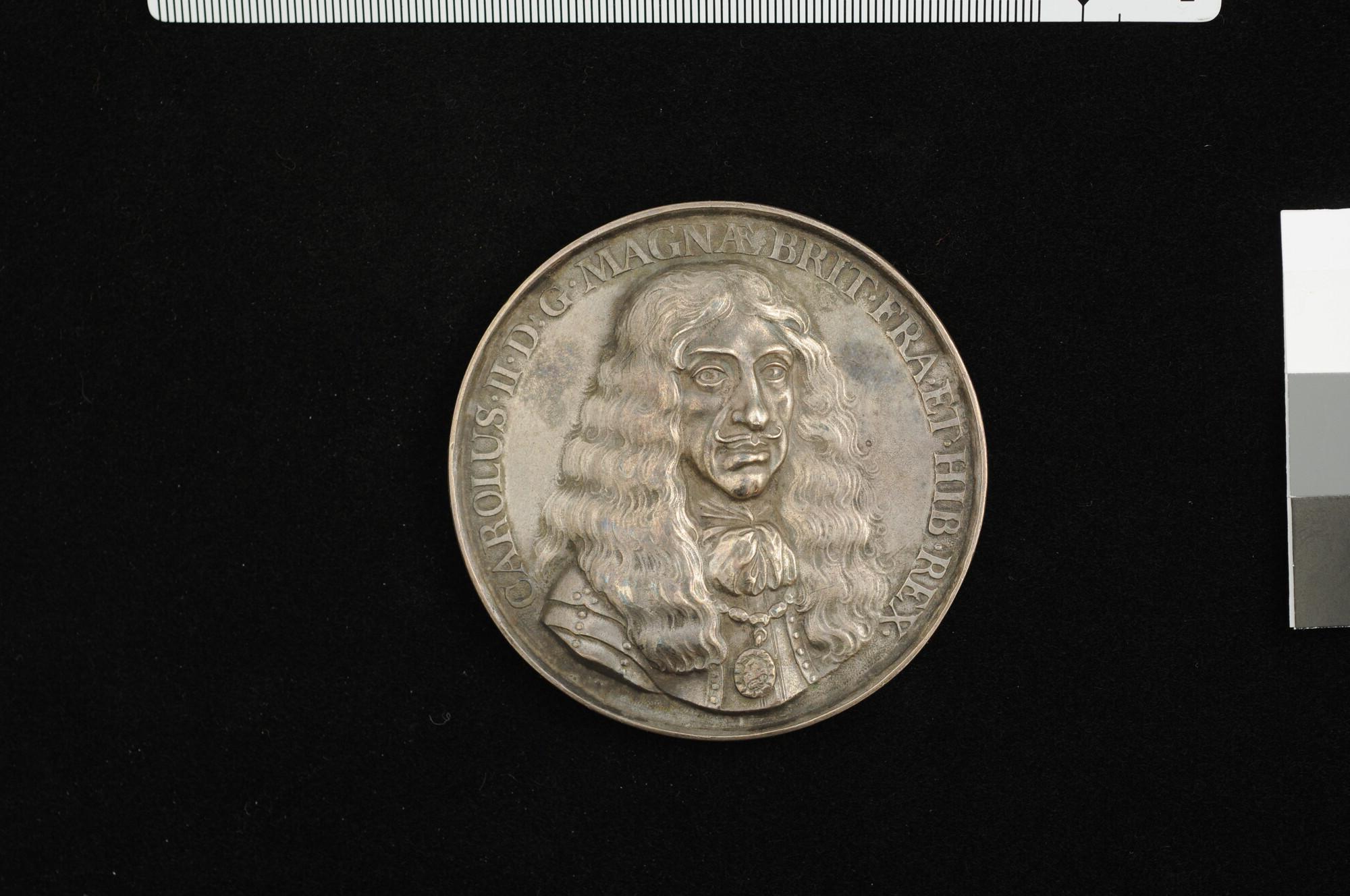 S.1048(01)5; Penning op het vertrek van Karel II uit Scheveningen, 1660; penning