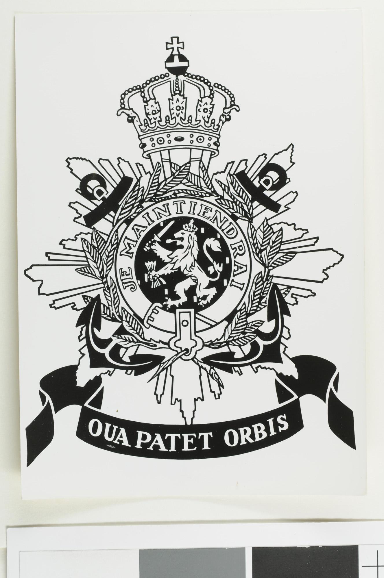 1992.1494; Wapenschild van het Korps Mariniers; foto