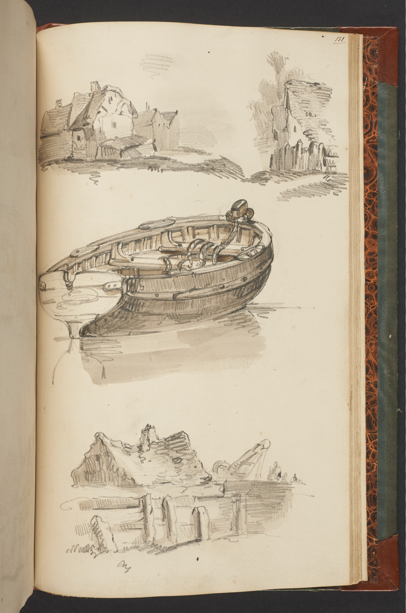 A.3222; Schetsboek met tekeningen door Albertus van Beest en Louis Meijer; schetsboek