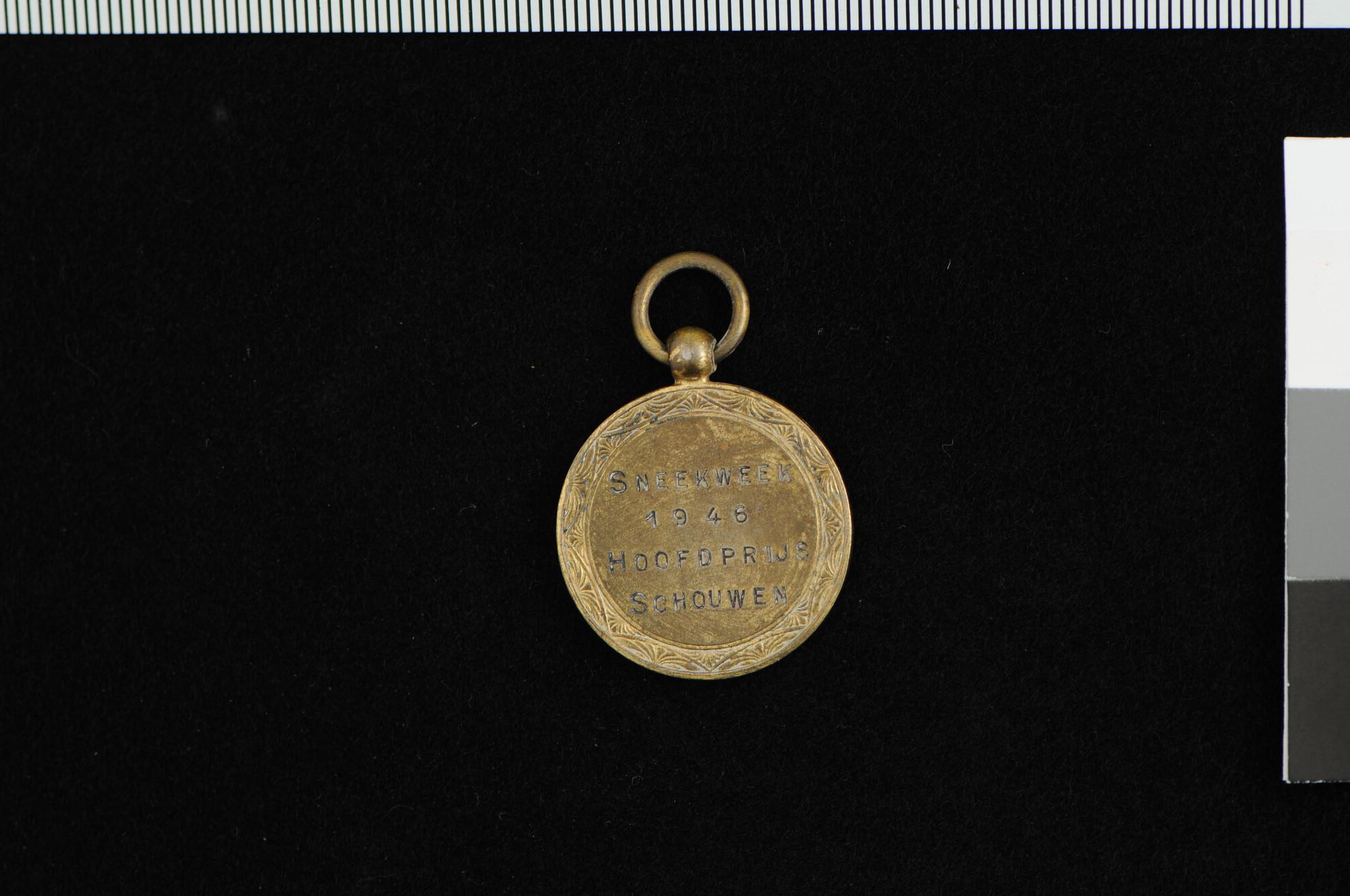 1995.6240; Prijspenning van de Sneekweek, uitgereikt aan F.F. Atsma, 1946; medaille