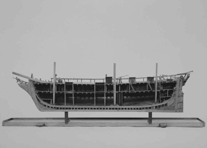 S.0663(07); Model van het driemastschip Cornelis Houtman; scheepsmodel