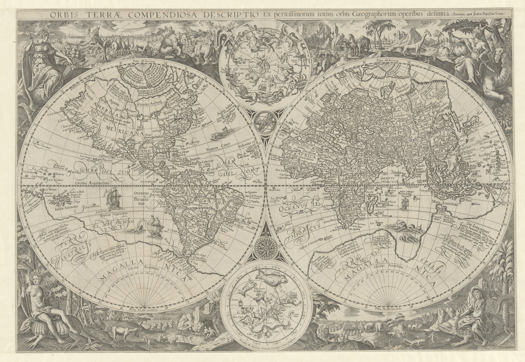 A.1213; ORBIS TERRÆ COMPENDIOSA DESCRIPTIO; wereldkaart
