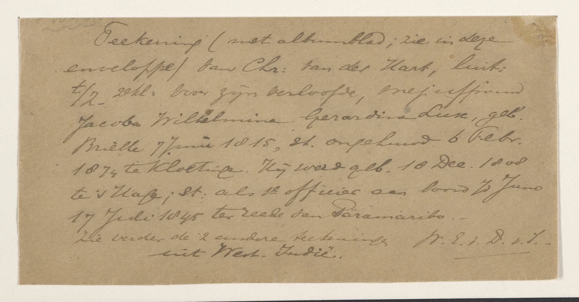 S.1043(03); Scheepvaart in een riviermonding twee binnenschepen; tekening