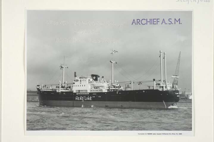 S.5219(12)0266; Foto's van proeftocht van het Noord-Ierse (Laker) vrachtschip ms. 'Fair Head' van de Ulster Steamship Compagny [...]; fotoreportage